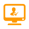 Computer screen with Person Icon Checkmark