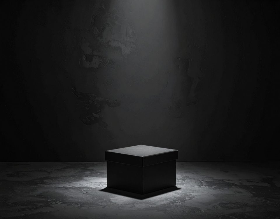 Box with a spotlight